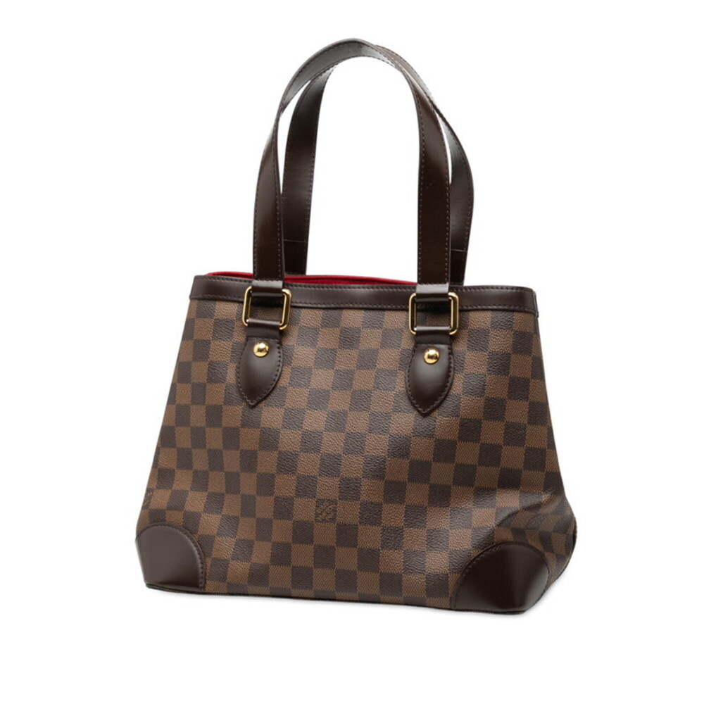 LOUIS VUITTON Authentic Brown Damier Leather Tote Bag - Picture 2 of 7